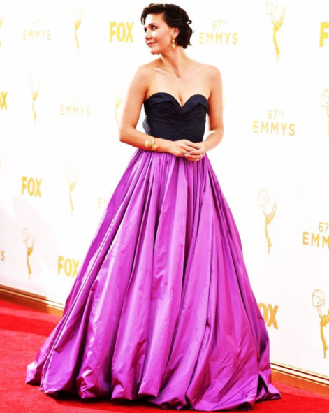 Maggie Gyllenhaal in Oscar De La Renta Emmy Awards