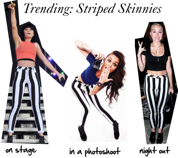 striped skinnies